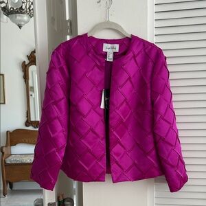 Joseph Ribkoff Magenta Quilted Blazer